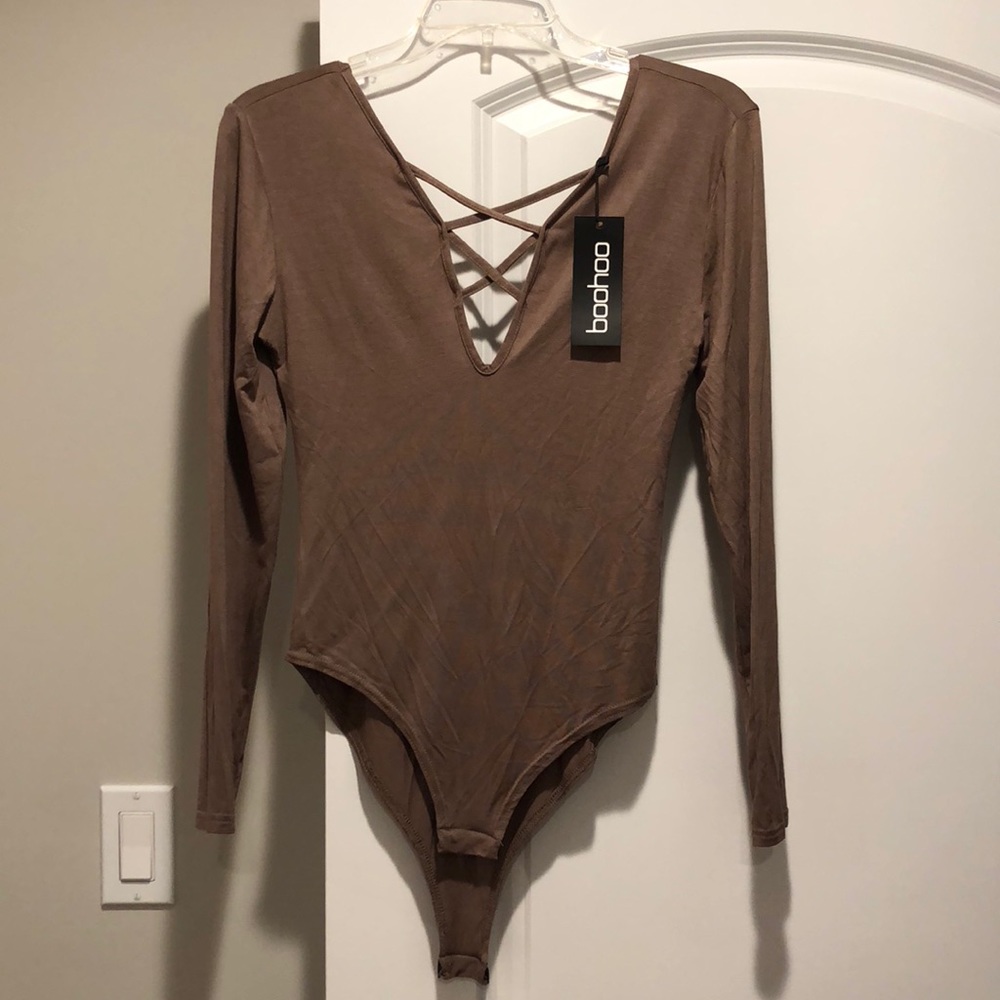Mocha long sleeve bodysuit